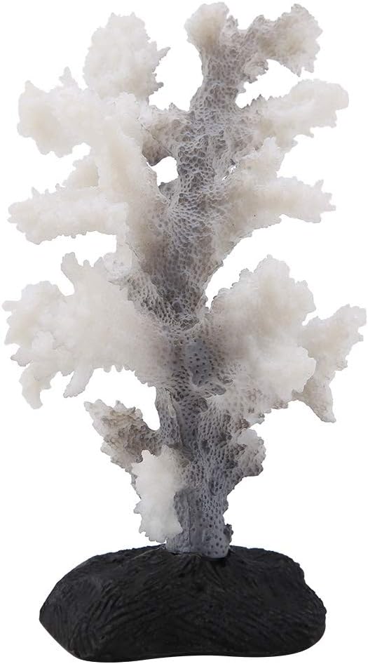 Smandy Glowing Effect Artificial Coral Plant Luminous Silicone Coral for Fish Tank Landscape Decoration Aquarium Ornaments (Grey)