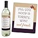 Friends Thanksgiving Feast - Friendsgiving Party Decorations for Women and Men - Wine Bottle Label Stickers - Set of 4