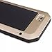 iPhone 7 Plus Case,Gorilla Glass Luxury Aluminum Alloy Protective Metal Extreme Shockproof Military Bumper Heavy Duty Cover Shell Case Skin Protector for Apple iPhone 7 Plus (Gold)