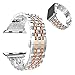 For Apple iWatch Band 42MM, Rosa Schleife Apple Watch Band Stainless Steel Strap Wristband with Metal Clasp Classic Buckle Wrist Watch Strap Bracelet for Apple Watch Sport & Edition (Not Fit 38mm)