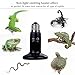 Zacro Reptile Heat Lamp 100W with One Digital Thermometer, Infrared Ceramic Heating Non-light Lamps Emitter 110V (Black)