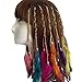6PCS Women Lady Handmade Boho Hippie Hair Extensions with Feather Clip Comb DIY Accessories Hairpin Headdress
