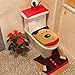 Ohuhu Christmas Elk Toilet Seat Cover, Tank Cover, Paper Box and Rug Set, Christmas Decoration Bathroom Decor Set