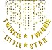 Fecedy Gold Twinkle Twinkle Little Star Garland with 2pcs Sparkling Star Garland for Party