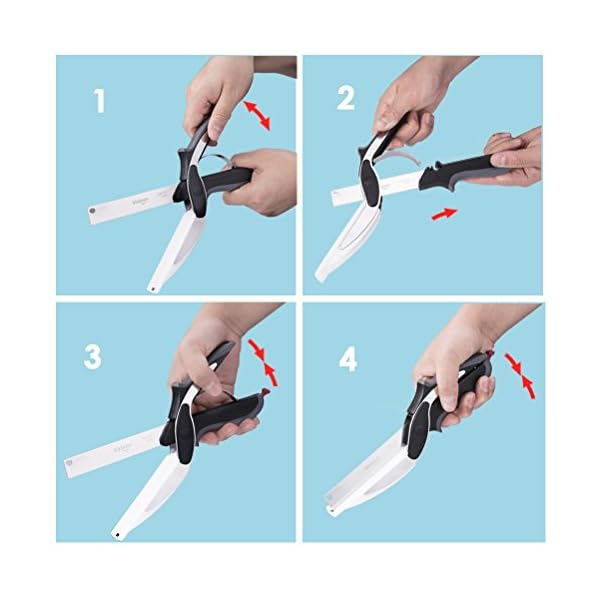 Vicloon Kitchen Scissors, Sharp Kitchen Scissors Multipurpose Utility Stainless Steel Scissor with Cutting Board Built…