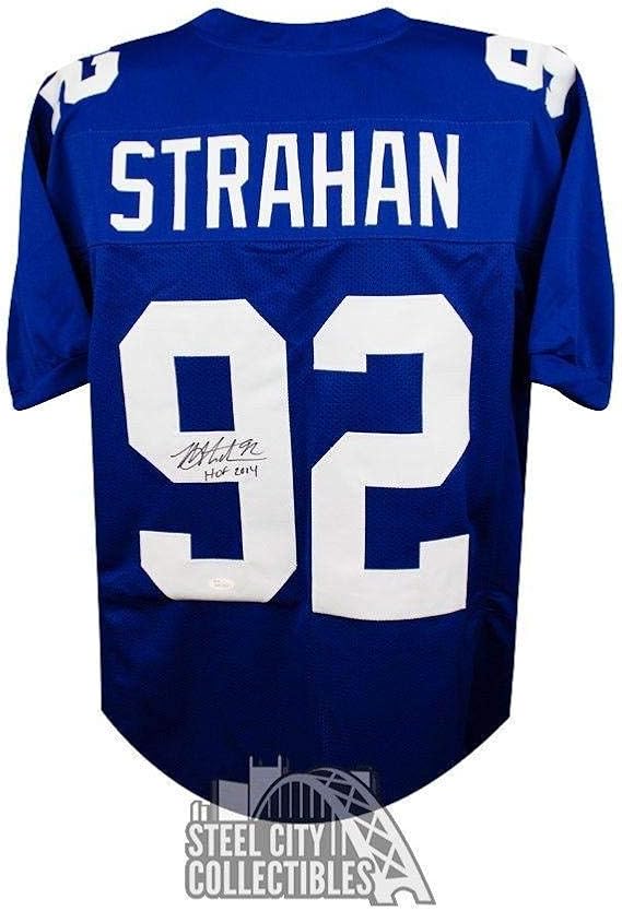 Autographed Michael Strahan Jersey HOF Custom Blue JSA Certified
