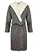 John Christian Men's Hooded Fleece Robe, Dark Gray Marl