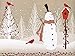 Woodland SNOWMEN Christmas Gift Wrap Wrapping Paper - 16ft Roll by Buttons Bags and Bows