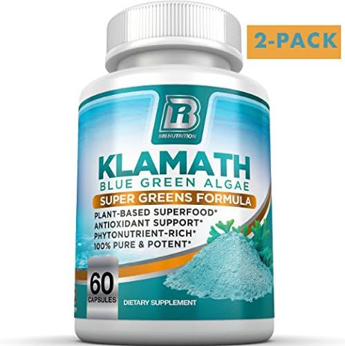 BRI Nutrition Klamath Blue Green Algae - More Effective Than Spirulina or Chlorella - Grown From The Clean Pure Source Of Klamath Lake, 500mg 2-Pack, 60 Count