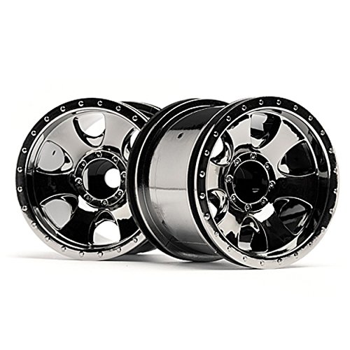 HPI Racing 105280 Warlock Black Chrome Wheel, 2.2" (2)