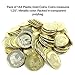 Kicko Plastic Gold Coins - 144 Pack - 1.25 Inches Fun Play Money Coins - for Kids - Party Favors, Bag Stuffers, Fun, Toy, Prize, Pinata Fillers
