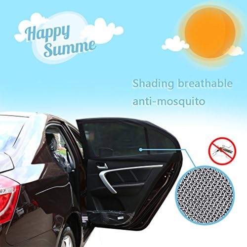 TOBETE Nylon Mesh Car Window Shades Baby Car Sunshade Double Layered Mesh Car Windows Cover Tool