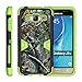 MINITURTLE Compatible with Samsung Galaxy J3 Case, Express Prime Holster Case, Amp Prime Case [MAX Defense] Green Silicone and Hard Exterior Stand Shell with Clip Hunters Tree Camouflage