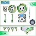 DUOCUTE Soccer Party Supplies 102PCS Sports Themed Children Birthday Paper Dinnerware Set Includes 9