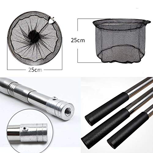 Butterfly Net Telescopic Insect and Fishing Net Perfect for Kids Catching Bugs Small Fish, Handle Extends to 32 Inches (Black-) - Thumbnail 4