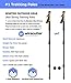 Montem Ultra Strong Trekking, Walking, and Hiking Poles - One Pair (2 Poles) - Collapsible, Lightweight, Quick Locking, Weather-Resistant and Ultra Durable (Black Matte (EVA Foam Grip))