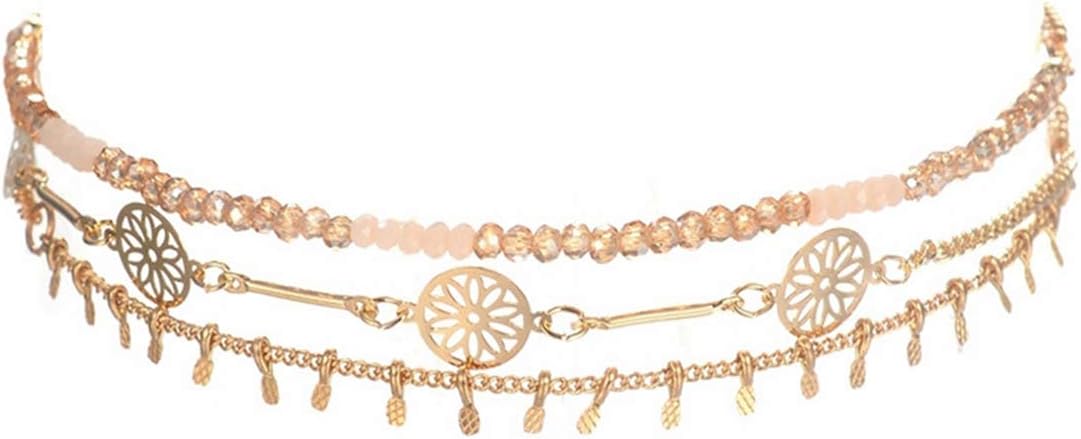 Dolovely Dainty Gold Chocker Necklace Sets Multilayer Layers Chain Clavicle Necklace Jewelry for Women