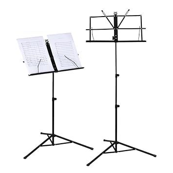 Yaheetech Notenständer Notenpult Notenstativ Höheverstellbar 45cm-125cm Faltbarer Stativ mit Transporttasche