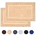 Alurri Bath Mat - 2-Pack Bundle - 100% Pure Natural Cotton - Mold Resistant – Machine Washable, Quick Dry Shower / Bathtub Rug – Super Absorbent - Extra Wide (20