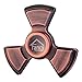 Fancy Home Anti-Anxiety Quiet Tri Fidget Hand Spinner EDC Toy for Relief from ADD ADHD, Anxiety and Boredom,Ceramic Bearing Last 5-8 Minutes Glow in The Dark Retro Copper