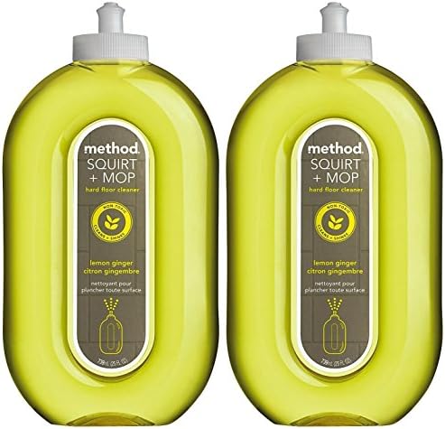 (2 Pack) Method Squirt &amp; Mop Wood Floor Cleaner, Lemon Ginger, 25 oz