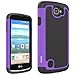 OEAGO LG K4 LTE Case, LG Spree Case, LG Rebel LTE Case Cover Accessories - Shock-Absorption Dual Layer Defender Protective Case Cover for LG K4 LTE/LG Spree/LG Rebel LTE/LG Optimus Zone 3 - Purple