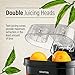Gourmia GCJ200 Electric Citrus Juicer Machine- Double Fruit Capacity- Built In Slicer and Pulp Separator - Powerful 90 Watts Motor- ETL Certified,110v