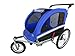 Booyah Large Pet Trailer Pet Bike Trailer & Jogger with Shocks - Blue