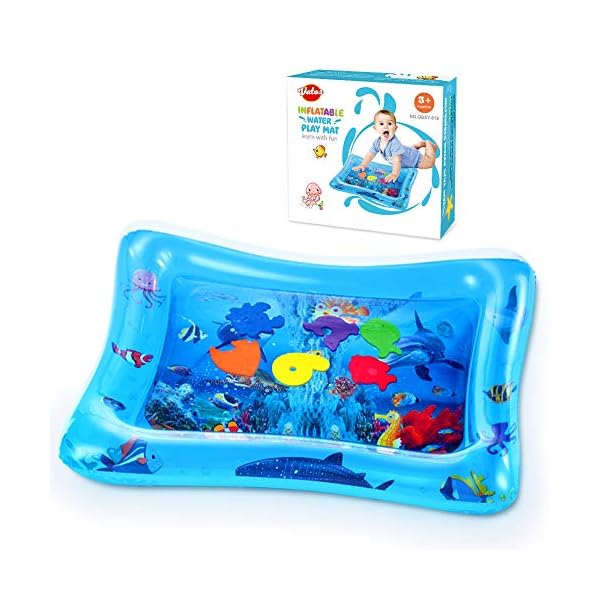 VATOS Tummy Time Water Mat Inflatable Baby Water Play Mat for Kids Perfect Sensory Toys for Baby Early Development…