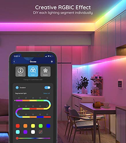 Govee 16.4ft RGBIC LED Strip Lights, WiFi Color Changing LED Lights Segmented Control, Work with Alexa and Google… - Image 4