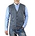 Zerdocean Men's Solid Color Argyle Pattern Button Down Sweater Vest with Pockets