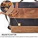NEWHEY Mens Messenger Bag Waterproof Canvas Leather Computer Laptop Bag 15.6 Inch Briefcase Case Vintage Retro Waxed Canvas Genuine Leather Large Satchel Shoulder Bag College Grey