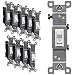 ENERLITES Toggle Light Switch, Single Pole, 15A 120-277V, Grounding Screw, Residential Grade, UL Listed, 88115-W-10PCS, White (10 Pack)
