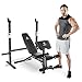 Marcy 2-Pc Olympic Weight Bench with bar Catches, Leg Developer & Preacher Curl Pad MWB-60205