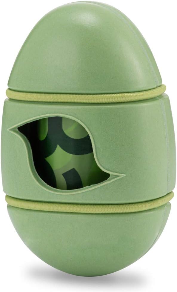 Beco Pets Beco, Bamboo Dog Poop Bag Dispenser, Non Slip Bungee Fitting, Green