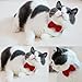 Bolbove Adjustable Formal Pet Bowtie Collar Neck Tie for Dogs & Cats (Small, Red)