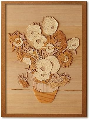 KINOWA Wooden Art Kit Kiharie Sunflowers Made in Japan