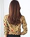 Women's Floral Printd Casual Shirt Button Down Long Sleeve Blouse