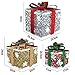 JOYIN Deluxe Lighted Gift Boxes for Christmas Decoration-with 8 Modes 150 LED Light String