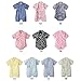PAUBOLI Japanese Kimono Style Baby Rompers Bathrobe Pajamas Infant Cotton Comfy Loose Bodysuit (3-9 Months, 08)