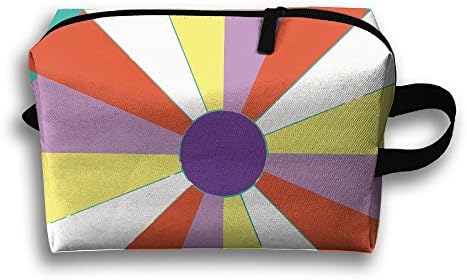 Travel Buggy Bag Toiletry Pouch Toiletry Bag Rainbow Windmills Printing Zipper Clutch Bag Travel Bag