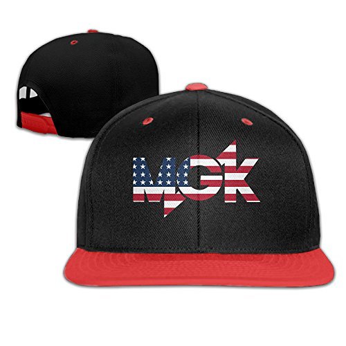 Machine Gun Kelly MGK Flat Snapback Classic Hip Hop Hat Red Want