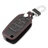 AndyGo Leather Key Cover Case Bag Keyless Fit for Volkswagen Tiguan Vw Jetta Mk6 Golf Polo Passat Cc Bora Skoda Fabia Octavia Superb