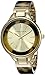 Anne Klein Women's AK/1408CHTO Premium Crystal-Accented Gold-Tone Watch with Tortoise Resin Bangle