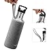 34 Oz Single Wall Uninsulated Steel Water Bottle (Not Thermoses) Stainless Steel Water Bottle Sports Bottle Survival Bottle Spout Straw Lid & Bite Vale Lid with Nylon Sleeve (Straw Top)