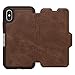 OTTERBOX STRADA SERIES Case for iPhone Xs & iPhone X - Frustration FRĒe Packaging - ESPRESSO (DARK BROWN/WORN BROWN LEATHER)