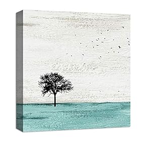Canvas Wall Art Abstract Blackground Tree Pop-up Painting Artwork for Home Prints Framed - 12x12 inches