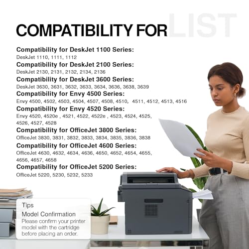 Economink Remanufactured 302 Ink Cartridge for HP 302 Ink 302 for DeskJet 2130 3634 3636 OfficeJet 3833 5220 3831 3830 5232 Envy 4525 4527 4520 (Black, 2-Pack)