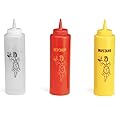 TableCraft 3-Piece Nostalgia Squeeze Bottle Set, 12-Ounce