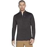 Skechers mens On the Road 1/4 Zip Pullover Sweater, Asphalt, Medium US